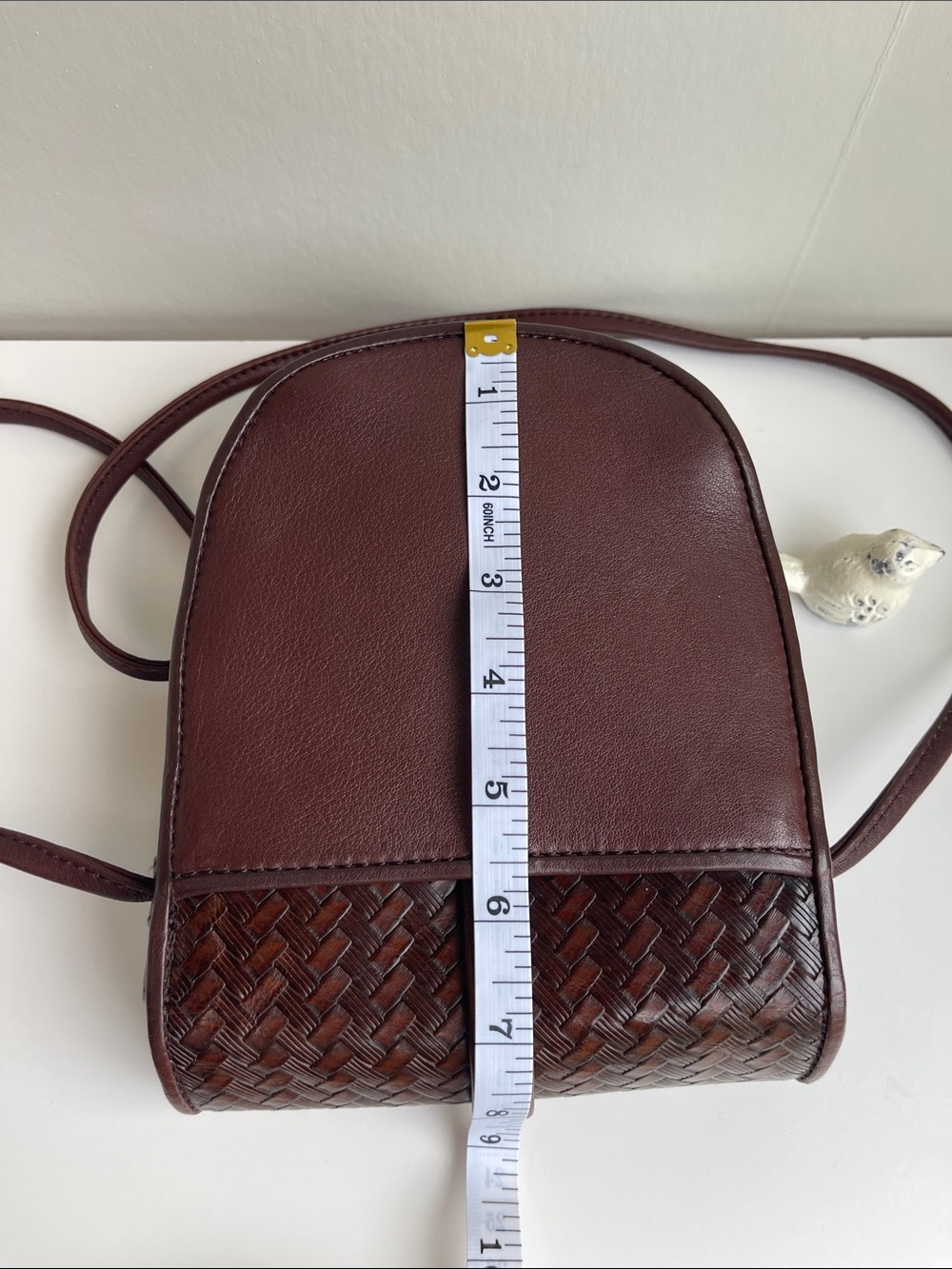 Brighton One World Brown Woven Leather Crossbody Bag - Picture 12 of 16